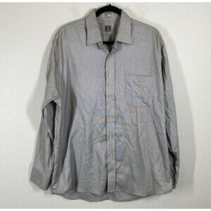 Peter Millar Shirt Mens Large Long Sleeve Button Up Performance MicroCheck Shirt